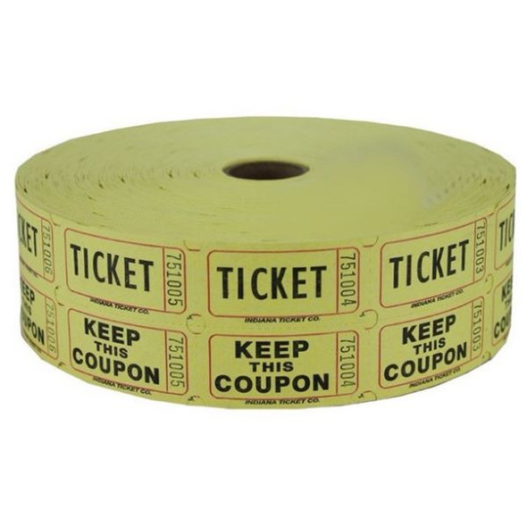 DOUBLE ROLL TICKETS 2000 COUNT YELLOW