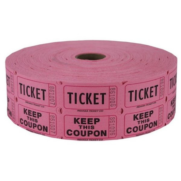 DOUBLE ROLL TICKETS 2000 COUNT PINK