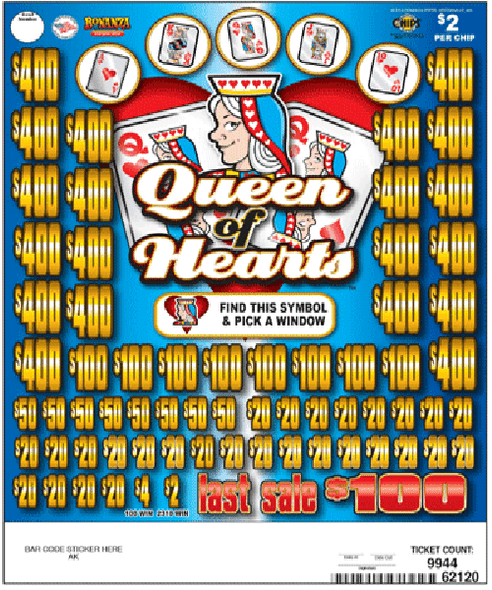 Queen of Hearts Big Pic Chip $2 20@$400 $2B 25% 9944 LS