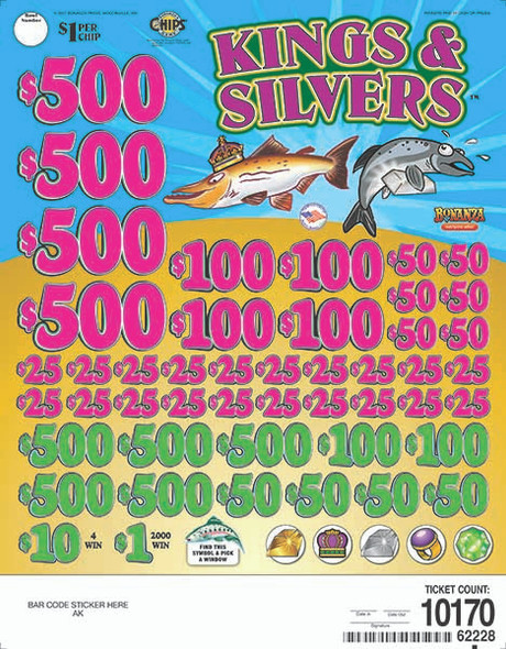Kings and Silvers Big Pic Chip $1 9@$500 $1B 20% 10170