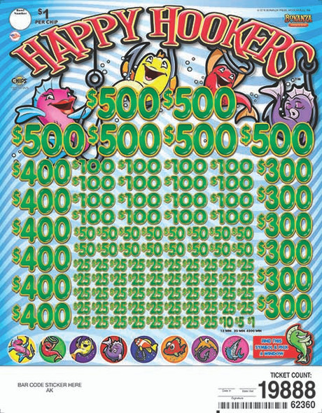 Happy Hookers Big Pic Chip $1 6@$500 $1B 23% 19888