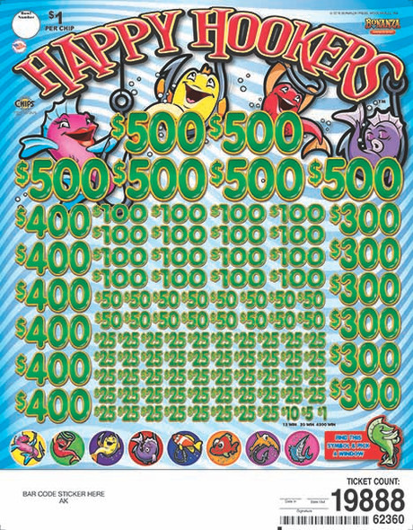 Happy Hookers Big Pic Chip $1 6@$500 $1B 23% 19888