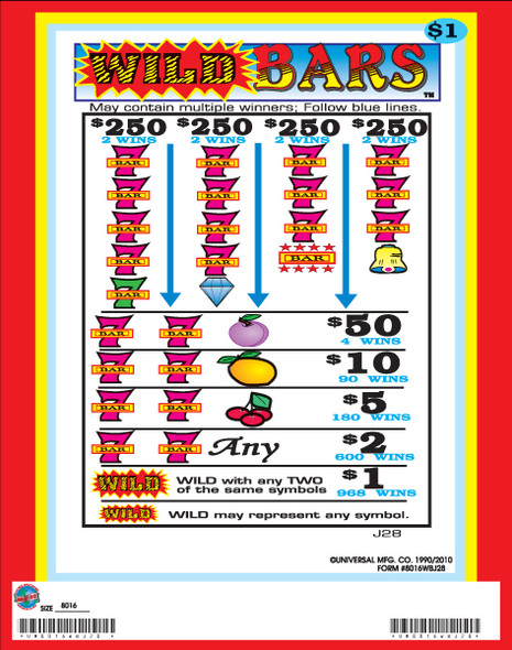 Wild Bars 5W $1 8@$250 $1B 23% 8016