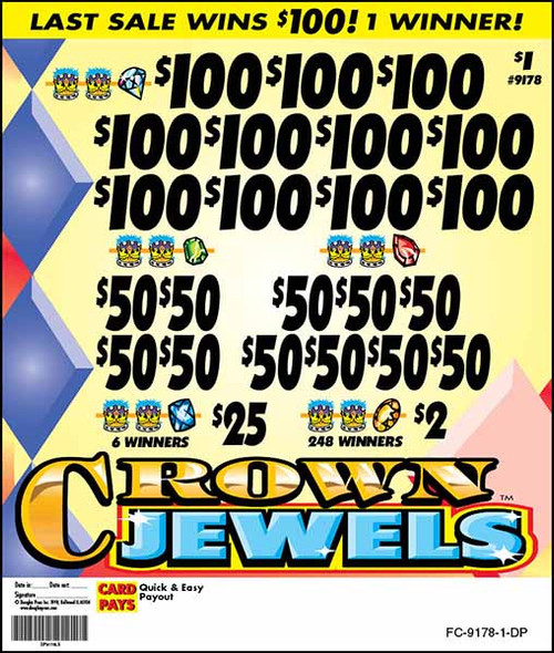 Crown Jewels 3W $1 12@$100 (1@$200) $2B 19% 2940 LS