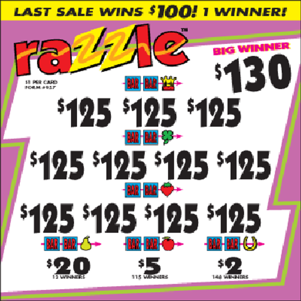 Razzle 3W $1 12@$100 (1@$130) $2B 12% 3080 LS