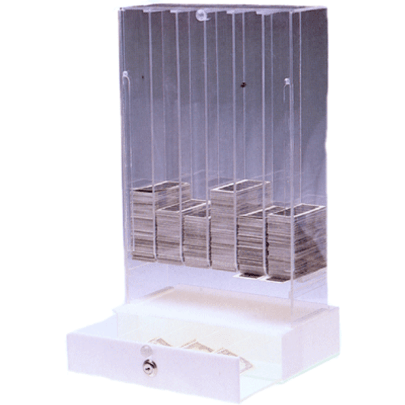 6 Column Dispenser w/Locking Top and Locking Cash Drawer