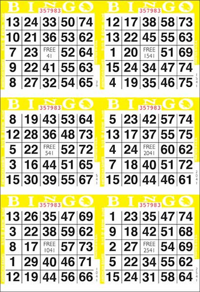 American 6 ON V 1 UP L 1-9000 B YELLOW