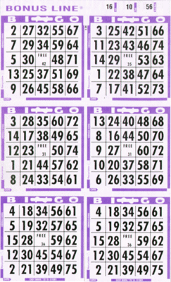 Bingo King 6 ON V 1 UP L 01-9000 BONUS LINE Orchid