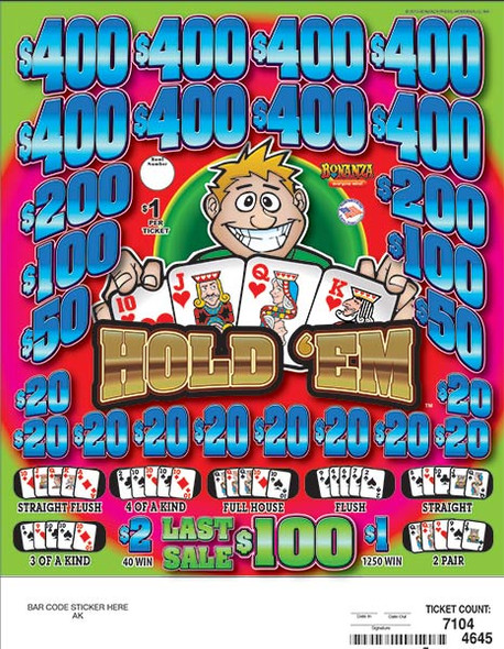 Hold 'Em 4W $1 8@$400 $1B 22% 7104 LS Hold 'Em 4W $1 8@$400 $1B 22% 7104 LS