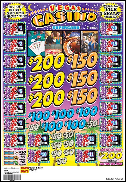 Vegas Casino PK 3W $1 4@$200 $2B 21% 3360 LS