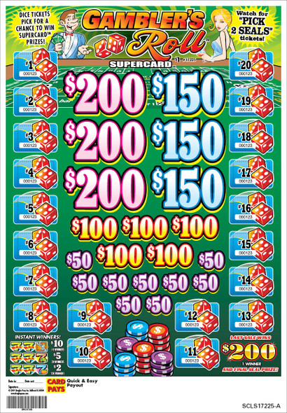Gambler's Roll PK 3W $1 4@$200 $2B 21% 3360 LS