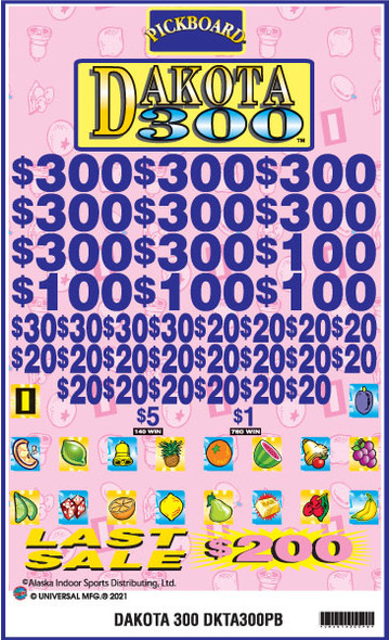 Dakota 300 PK 3W $1 8@$300 $1B 18% 6000 LS