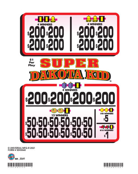 Super Dakota 3W $1 12@$200 $1B 22% 5560