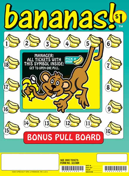 Bananas PK 3W $1 16@$100 (2@$200) $2B 17% 3080 LS