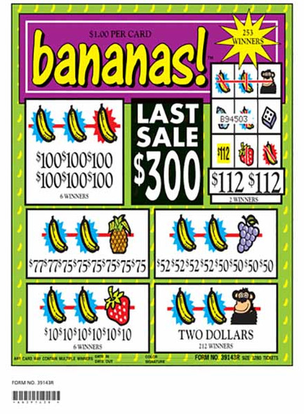 Bananas 3W $1 8@$100 $2B 20% 3280 LS