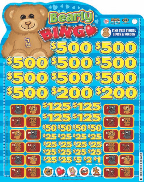 Bearly Bingo Big Pic Chip $1 9@$500 $1B 23% 9944