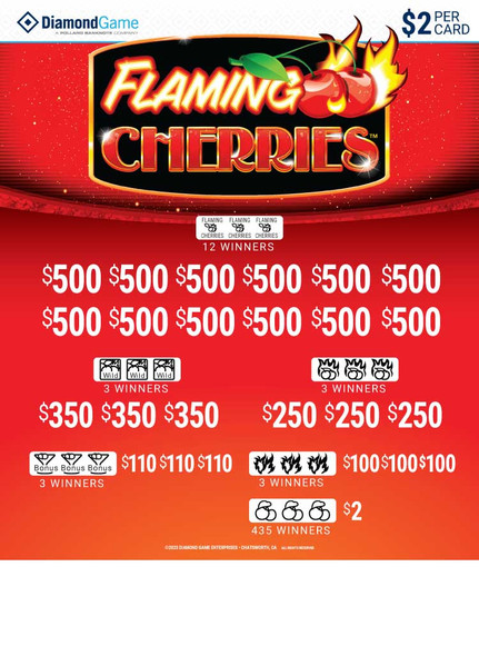 Flaming Cherries RT 1W $2 12@$500 $2B 22% 6000