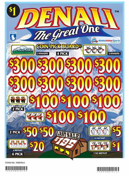 Denali the Great One Coin-Pick Board 5W $1 8@$300 $1B 28% 6480 LS