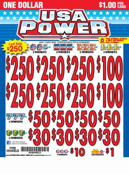 USA Power 5W $1 6@$250 $1B 18% 3990 LS