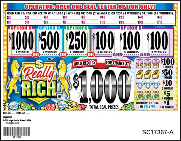 Really Rich Seal 5W $1 2@$500 $1B 27% 1880