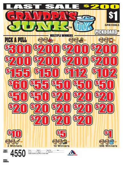 Grandpa's Junk PK 3W $1 8@$200 (1@$300) $1B 19% 4550 LS