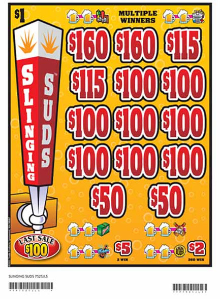 Slinging Suds 3W $1 12@$100 (2@$160) $2B 17% 2520 LS