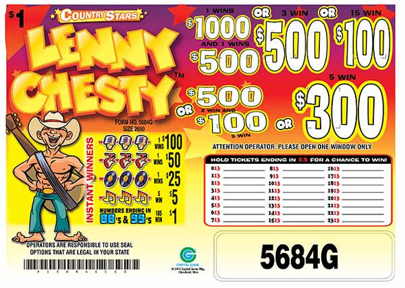 Lenny Chesty Seal 5W $1 3@$500 $1B 29% 2650