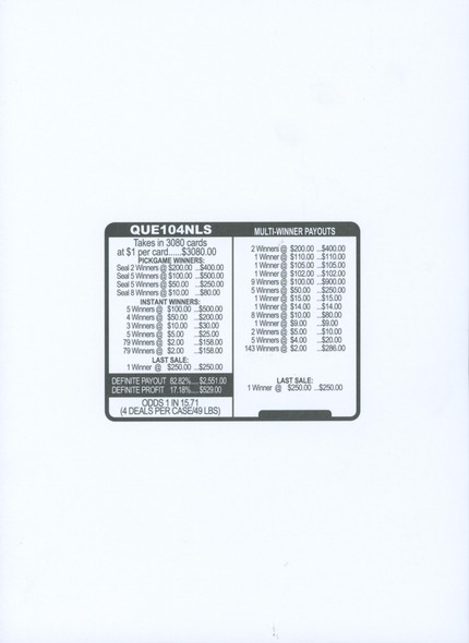 Roll Out the Barrel PK 3W $1 16@$100 (2@$200) $2B 17% 3080 LS