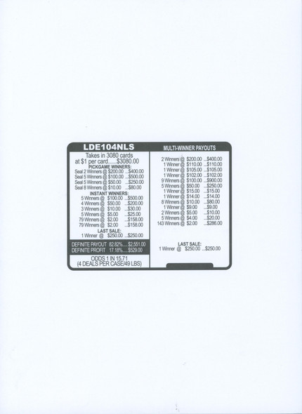 Lucky Dragons PK 3W $1 16@$100 (2@$200) $2B 17% 3080 LS