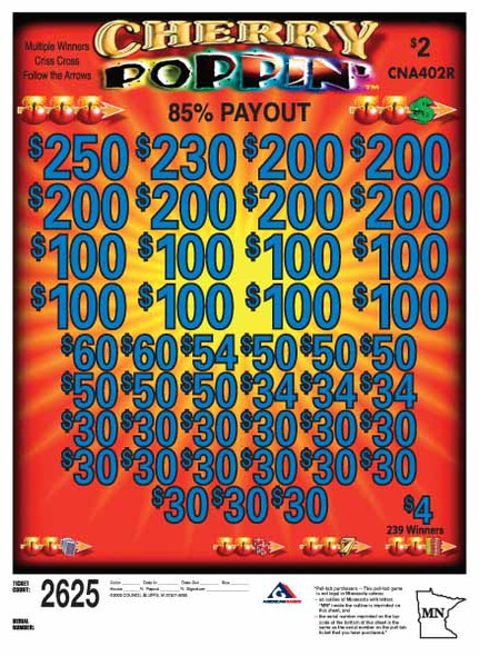 Cherry Poppin' 3W $2 8@$200 (1@$250) $4B 15% 2625
