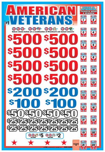 American Veterans PK 3W $1 8@$500 $1B 19% 8526