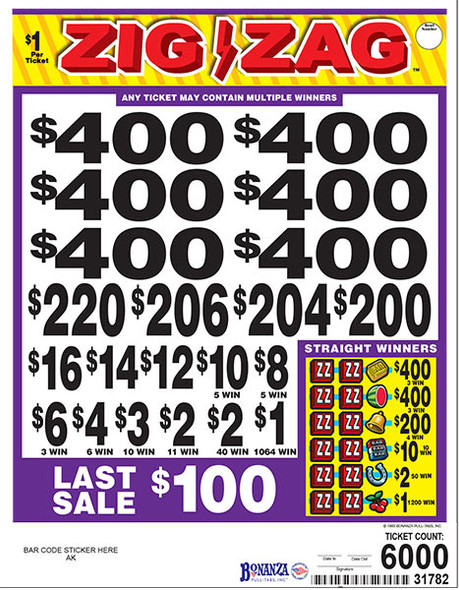 Zig Zag 3W $1 6@$400 $1B 22% 6000 LS