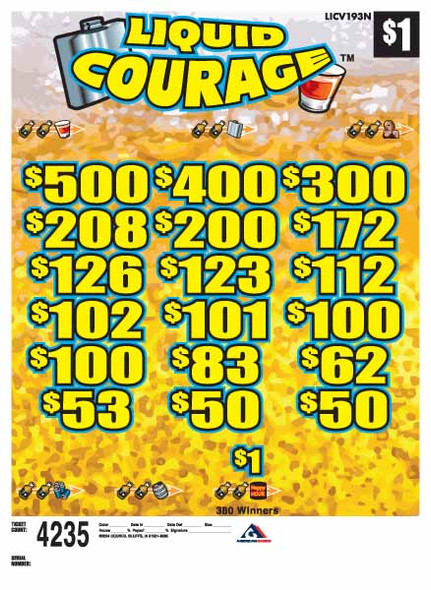 Liquid Courage 3W $1 12@100 (5,4,3,2,1) $1B 24% 4235