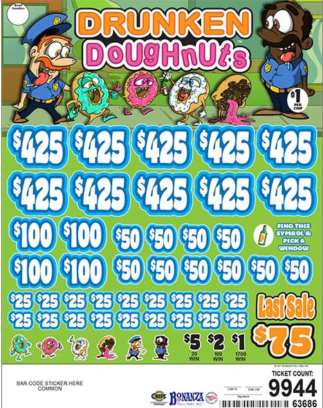 Drunken Doughnuts Big Pic Chip $1 10@$425 $1B 23% 9944 LS