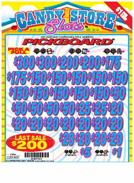 Candy Store Slots PK 3W $1 18@$150 (2@$300) $1B 19% 5292 LS
