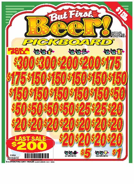 But First, Beer! PK 3W $1 18@$150 (2@$300) $1B 19% 5292 LS