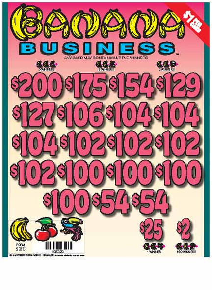 Banana Business 3W $1 18@$100 (1@$200) $2B 21% 3136