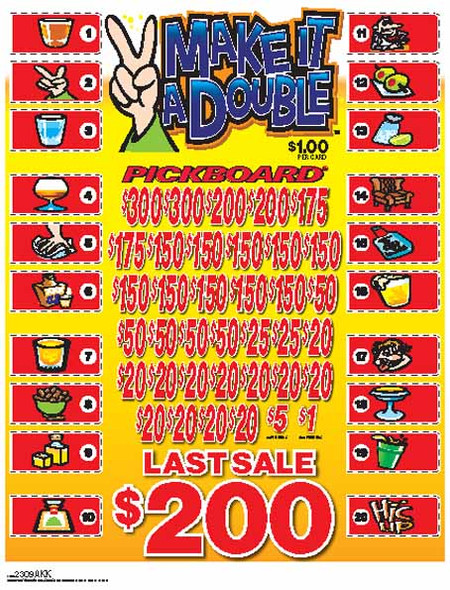 Make It a Double PK 3W $1 18@$150 (2@$300) $1B 19% 5292 LS
