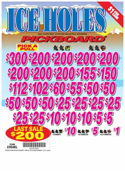 Ice Holes PK 3W $1 8@$200 (1@$300) $1B 19% 4508 LS