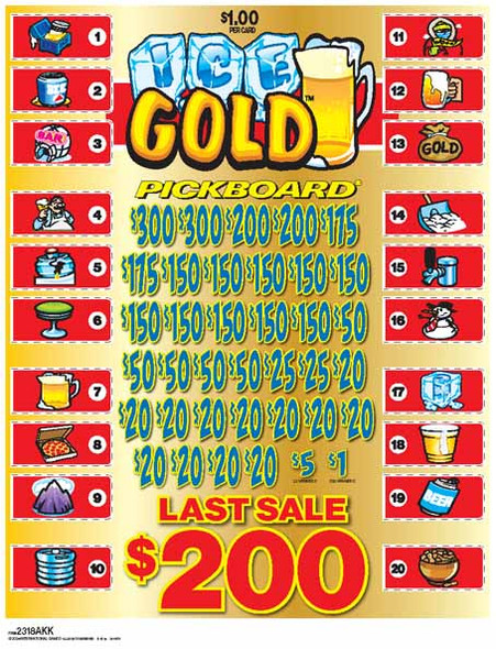 Ice Gold PK 3W $1 18@$150 (2@$300) $1B 19% 5292 LS