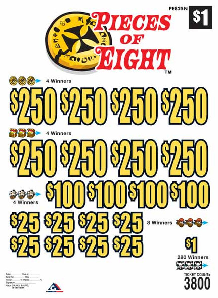 Pieces of Eight 5W $1 8@$250 $1B 24% 3800