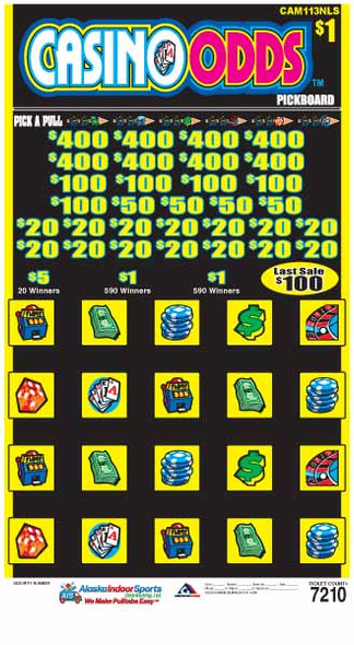 Casino Odds PK 3W $1 8@$400 $1B 22% 7210 LS