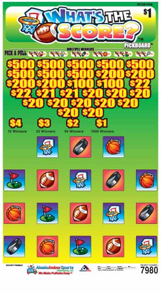 What's the Score PK 3W $1 8@$500 $1B 17% 7980