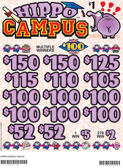 Hippo Campus 3W $1 12@$100 (2@$150) $2B 20% 2640 LS