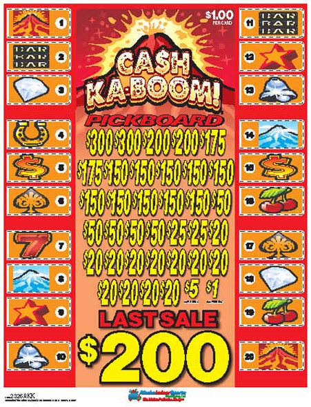 Cash Ka-Boom! PK 3W $1 18@$150 (2@$300) $1B 19% 5292 LS