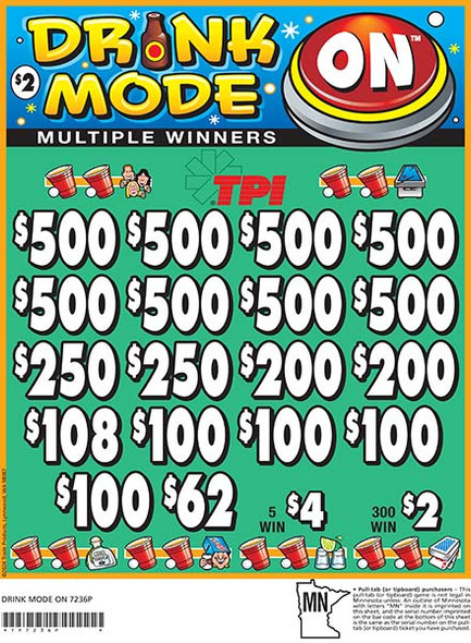 Drink Mode 3W $2 8@$500 $2B 24% 3960