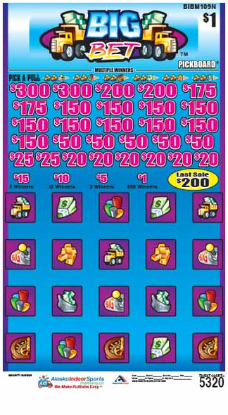 Big Bet PK 3W $1 18@$150 (2@$300) $1B 20% 5320 LS