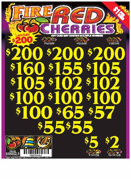 Fire Red Cherries 3W $1 16@$100 (3@$200) $2B 19% 3185 LS