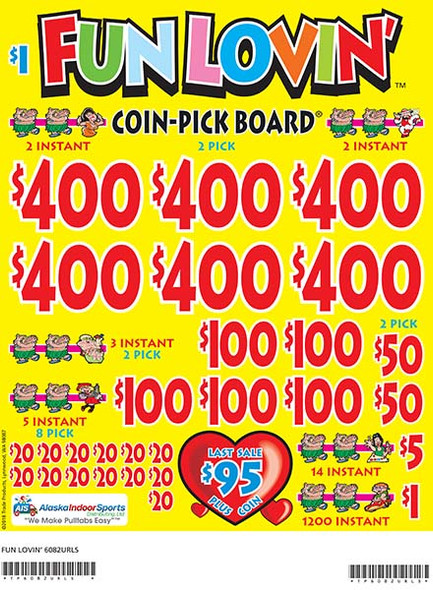 Fun Lovin' Coin Pick-Board 3W $1 6@$400 $1B 29% 6480 LS
