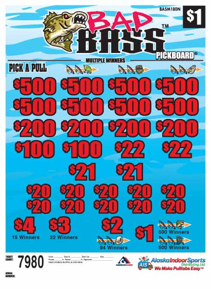 Bad Bass PK 3W $1 8@$500 $1B 17% 7980